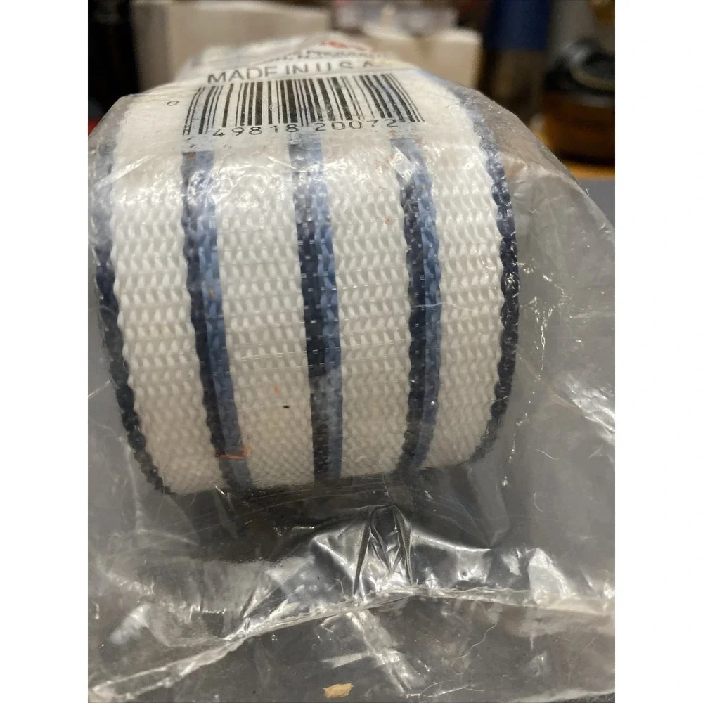 NOS Wellington RE-WEB KIT Lawn Chair Webbing 72' Black  Blue White Stripes 2 1/4